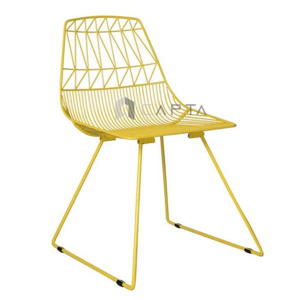 Ghế Cafe ngoài trời BEND-T Nội thất Capta.vn Ghế ăn không tay tựa nệm PVC màu xám chân sắt sơn tĩnh điện