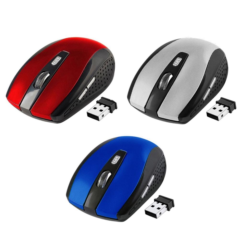 2.4G Wireless Mouse Mini Cordless Optical Mice 6Button 1800DPI For PC