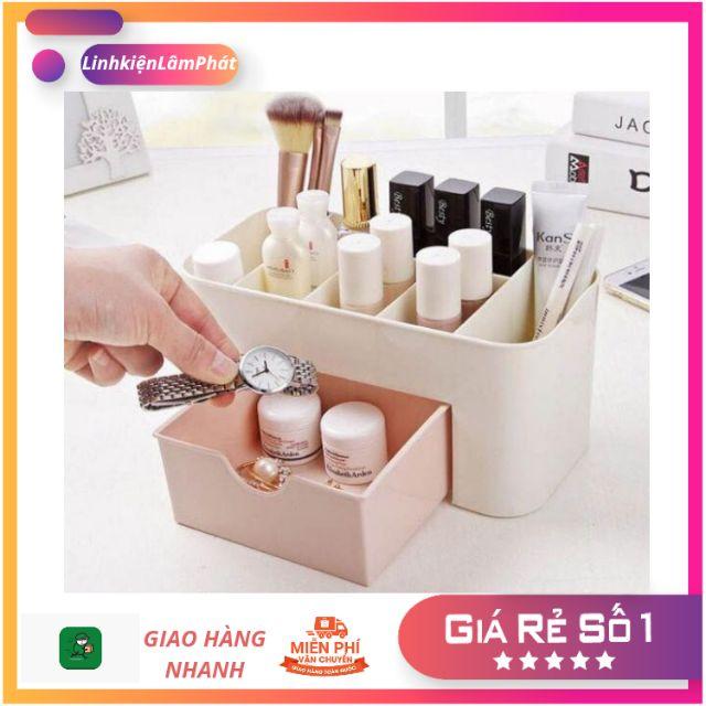 Hộp đựng mỹ phẩm, kệ để đồ trang điểm có ngăn kéo bằng nhựa