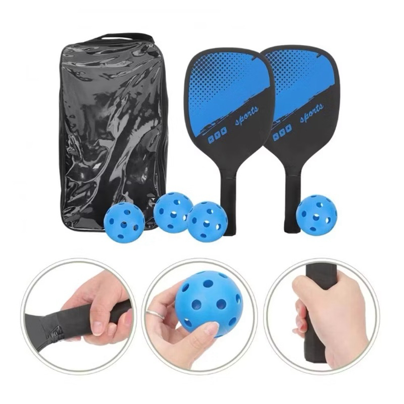 Bộ vợt 2 pickleball Và 4 Quả Bóng Pickleball Kèm túi đựng Phụ Kiện Thể Thao