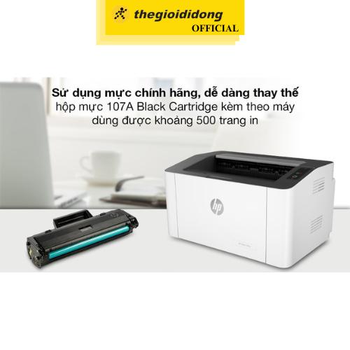Máy in laser trắng đen đơn năng HP 107a (4ZB77A) - Hàng Chính Hãng