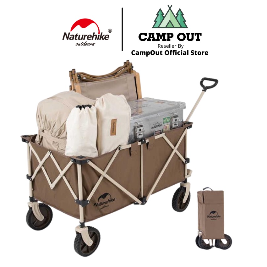 Đồ cắm trại xe kéo đồ Naturehike campoutvn du lịch dã ngoại NH20PJ005 xếp gọn vận chuyển đổ đạc thể tích 193L sang trọng glamping A242