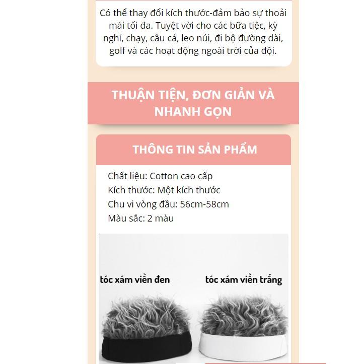 Nón nam phong cách tóc giả WIG LANDLORD HAT