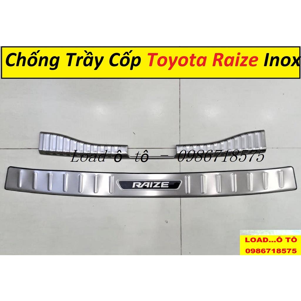 Bộ Chống Trầy Cốp Inox Xe Toyita Raize 2023-2021 Mẫu Inox Cao Cấp, Trang Bị Sẵn Keo Dán 3M