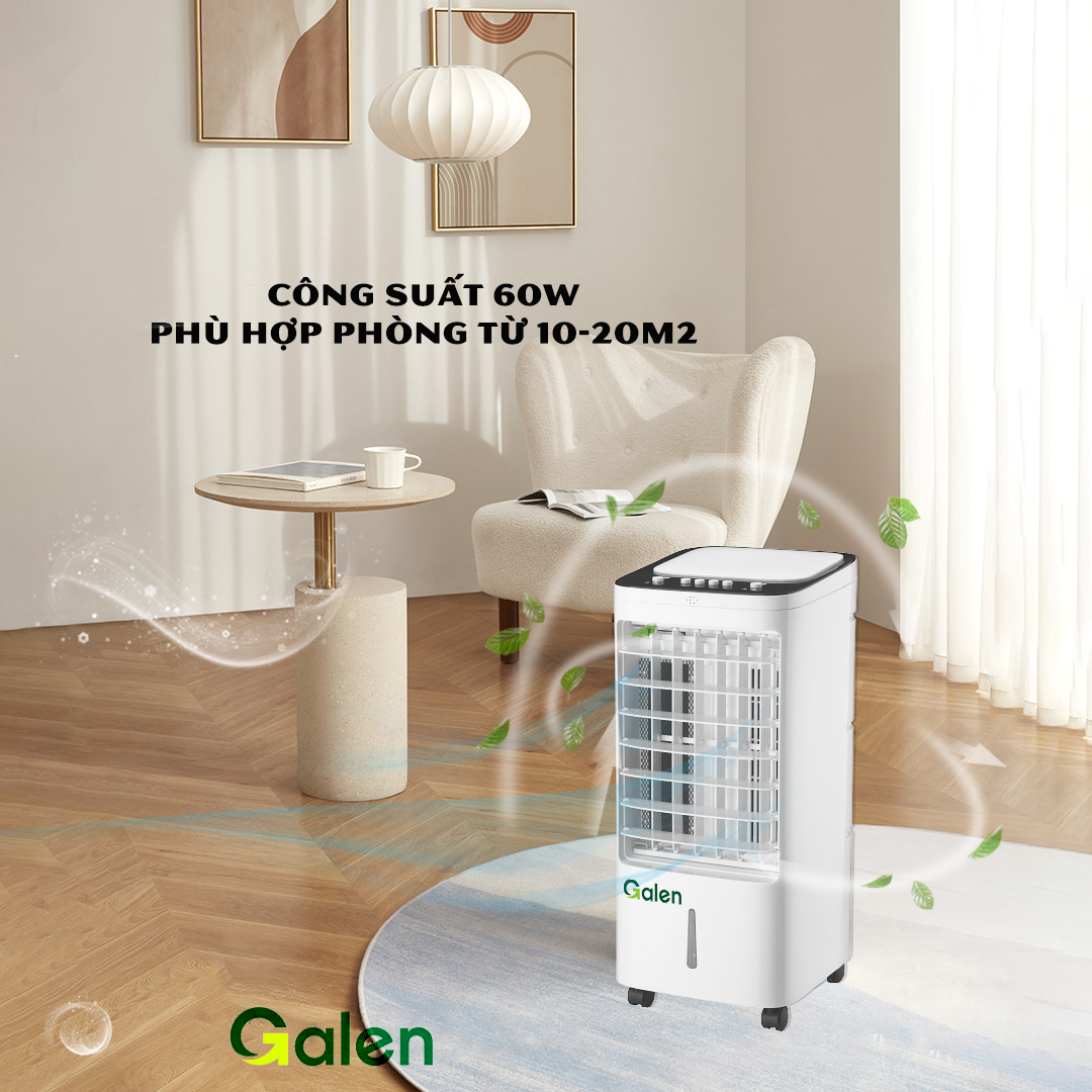 Quạt Điều Hòa Làm Mát Không Khí Galen G020 Công Suất 65W, Công Nghệ Nhật Bản, Tiết Kiệm Điện Năng - Hàng Chính Hãng