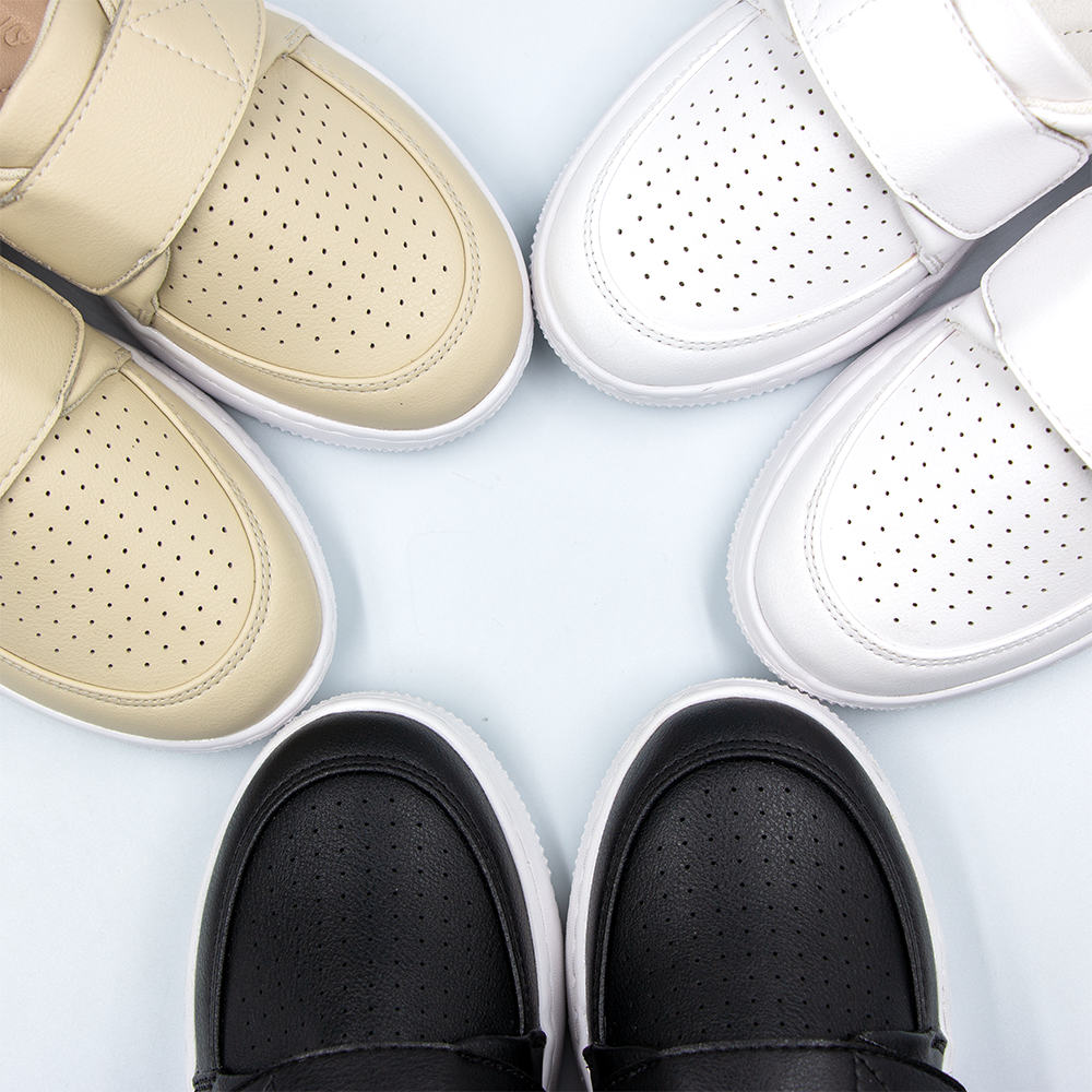 Giày Sneaker Nữ TOMOYO Da Microfiber Quai Dán TMW328