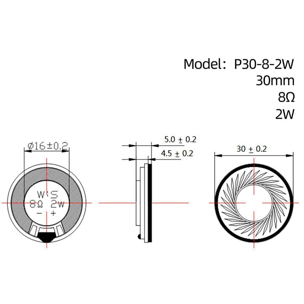 Internal  Electronic Toy Audio Speaker  30mm 2W 8Ohm