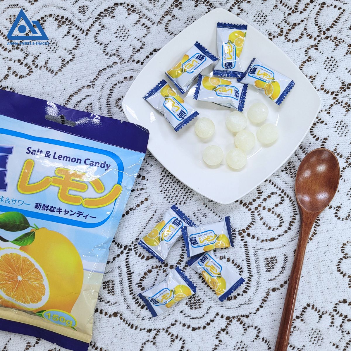 Kẹo chanh muối Salt &amp; Lemon Candy 120g nhập khẩu Malaysia An Gia Sweets Snacks