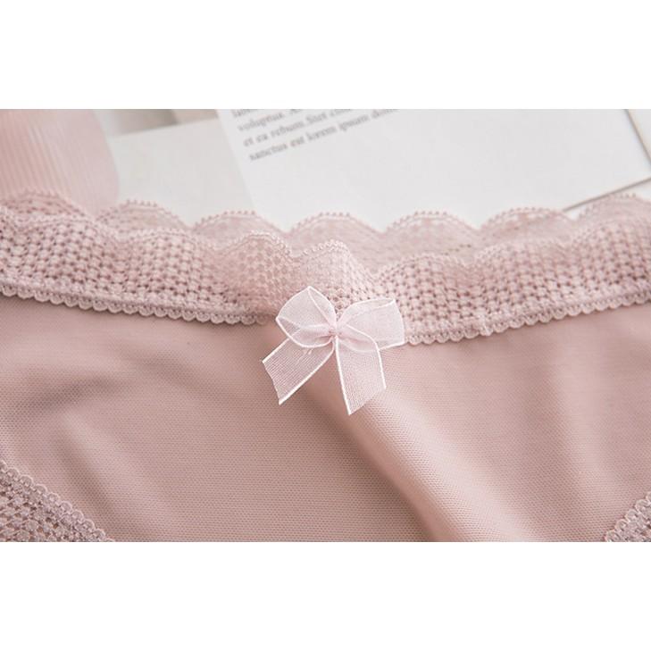 Quần chip lót nữ ren nơ cotton thun lạnh dễ thương sexy gợi cảm rẻ đẹp Y73