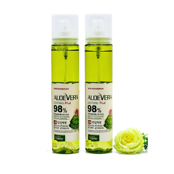 Combo 2 Xịt Khoáng Organia White Good Nature Aloe Vera Soothing Gel Mist 98 118ml