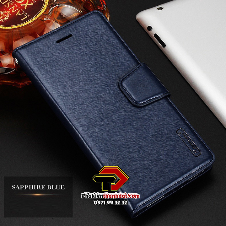 Bao da dạng ví cho OPPO Reno8 T 5G chính hãng Hanman có quai cài, có ngăn để thẻ ATM và tiền, may viền - Hàng chính hãng