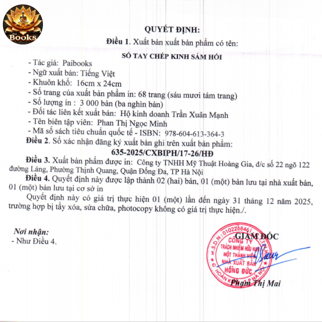 Sách Chép Kinh - Sám Hối - PAI BOOKS.