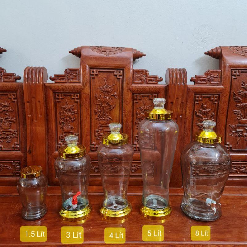 Bình thủy tinh đựng rượu 3L 4L 6L