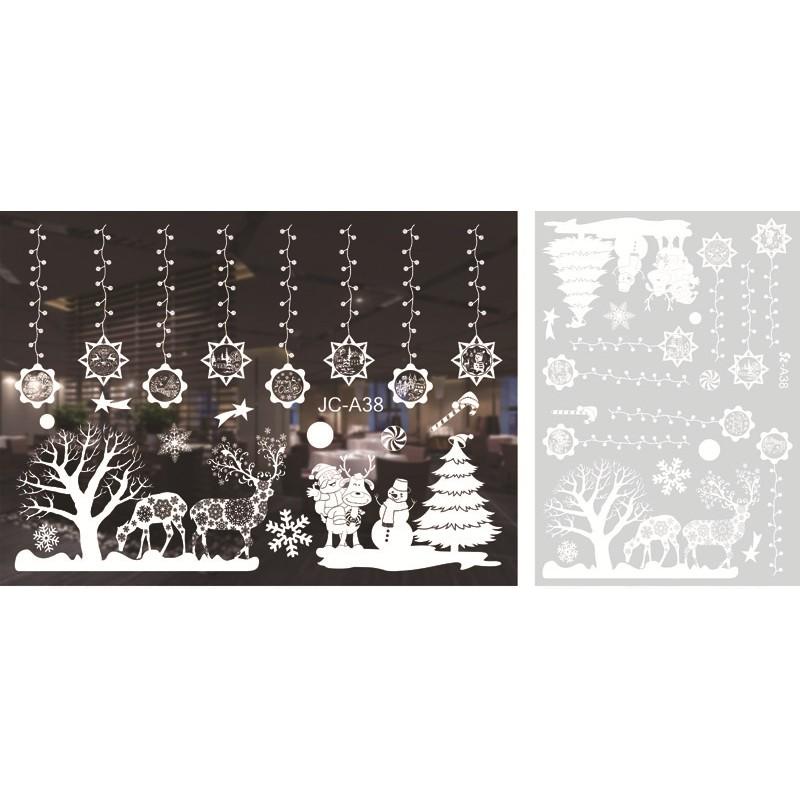 Decal trang trí giáng sinh noel 2022 trang trí trên mặt phẳng 120 x 80 cm