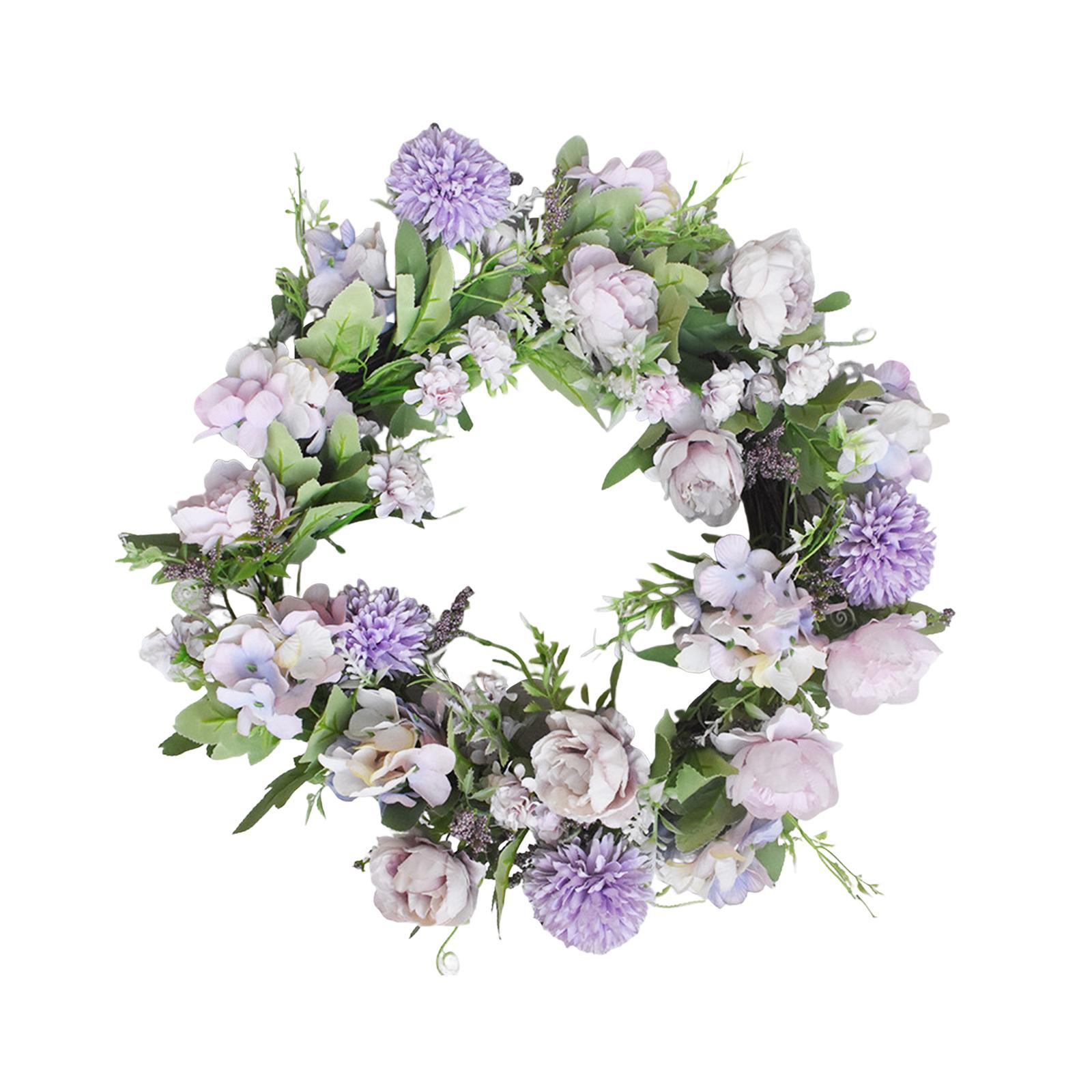 Artificial Wreath Garland Floral Front Door Wreath for Wedding Outside Porch