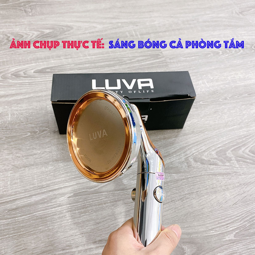 Vòi hoa sen Luva VS6, đường kính bát sen 11cm, Bật/Tắt trực tiếp trên vòi sen