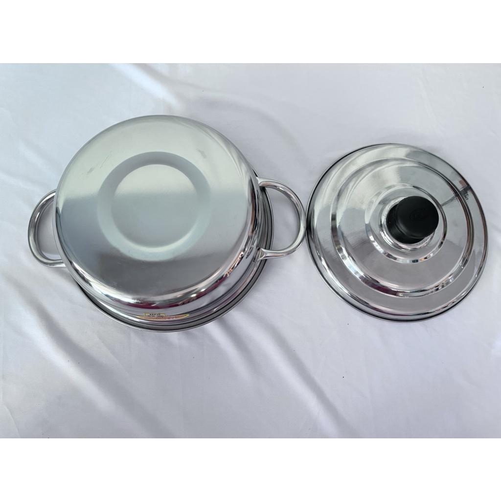 Nồi lẩu inox Nồi inox nấu bếp từ Nồi inox 304 Nồi inox 3 đáy Nồi inox nhỏ dùng trong gia đình -Dụng cụ gia đình Anh Minh