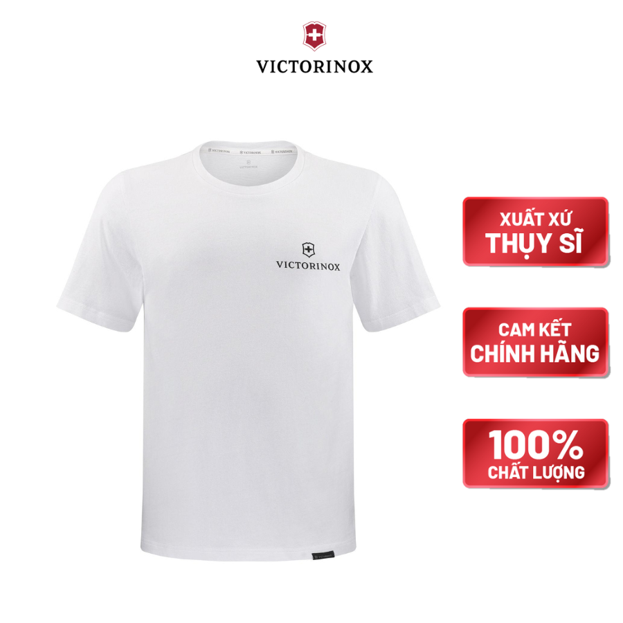 Áo thun Victorinox Brand Collection Logo Graphic Tee - White - Size