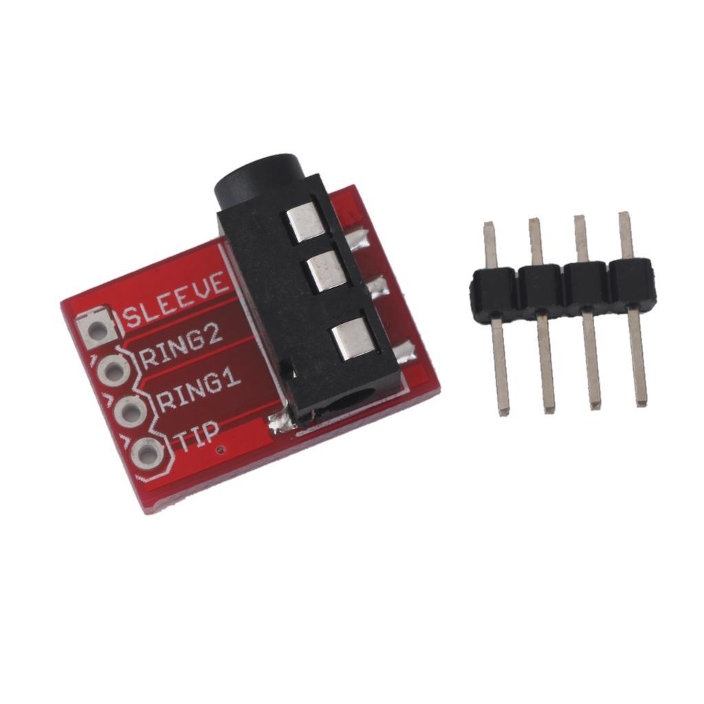 4x5x TRRS 3.5mm Jack Breakout Board Headset Stereo Socket Extension Module