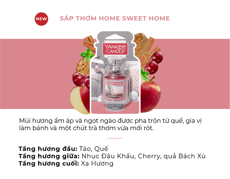 Sáp thơm xe Yankee Candle - Home Sweet Home