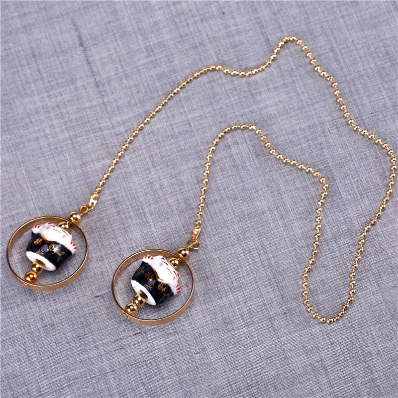 Dây Treo Trang Trí Xe Hơi Hình Mèo May Mắn Dễ Thương Sáng Tạo