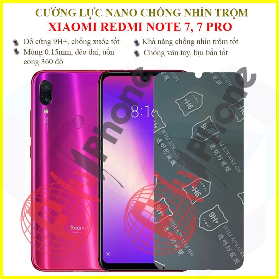 Dán chống nhìn trộm dành cho Xiaomi Redmi Note 7, Note 7 Pro - Dán cường lực dẻo nano 9H+