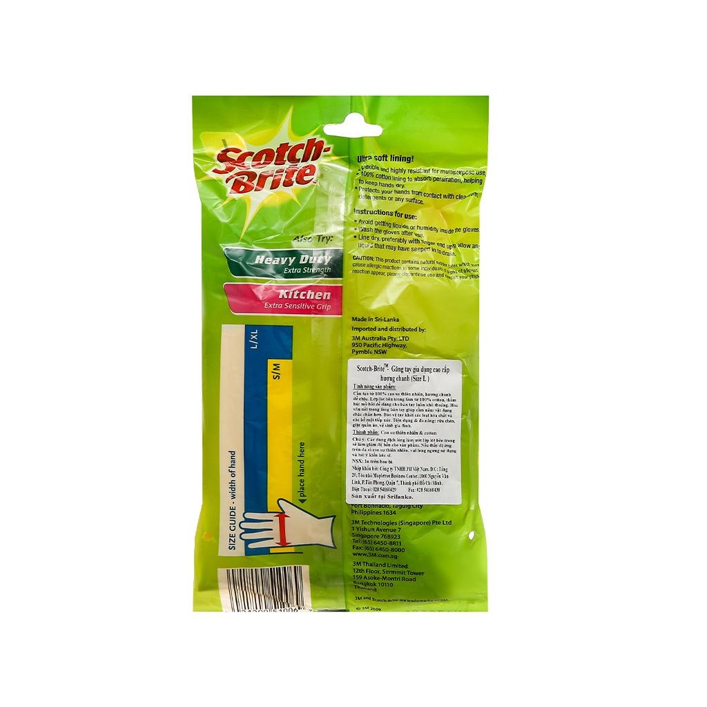 Găng Tay Hương Chanh 3M Scotch Brite Cao Cấp Chống Trơn Trượt, Dài 30,5cm-Dùng Rửa Chén,Vệ Sinh Nhà Cửa,Giặt Giũ An Toàn