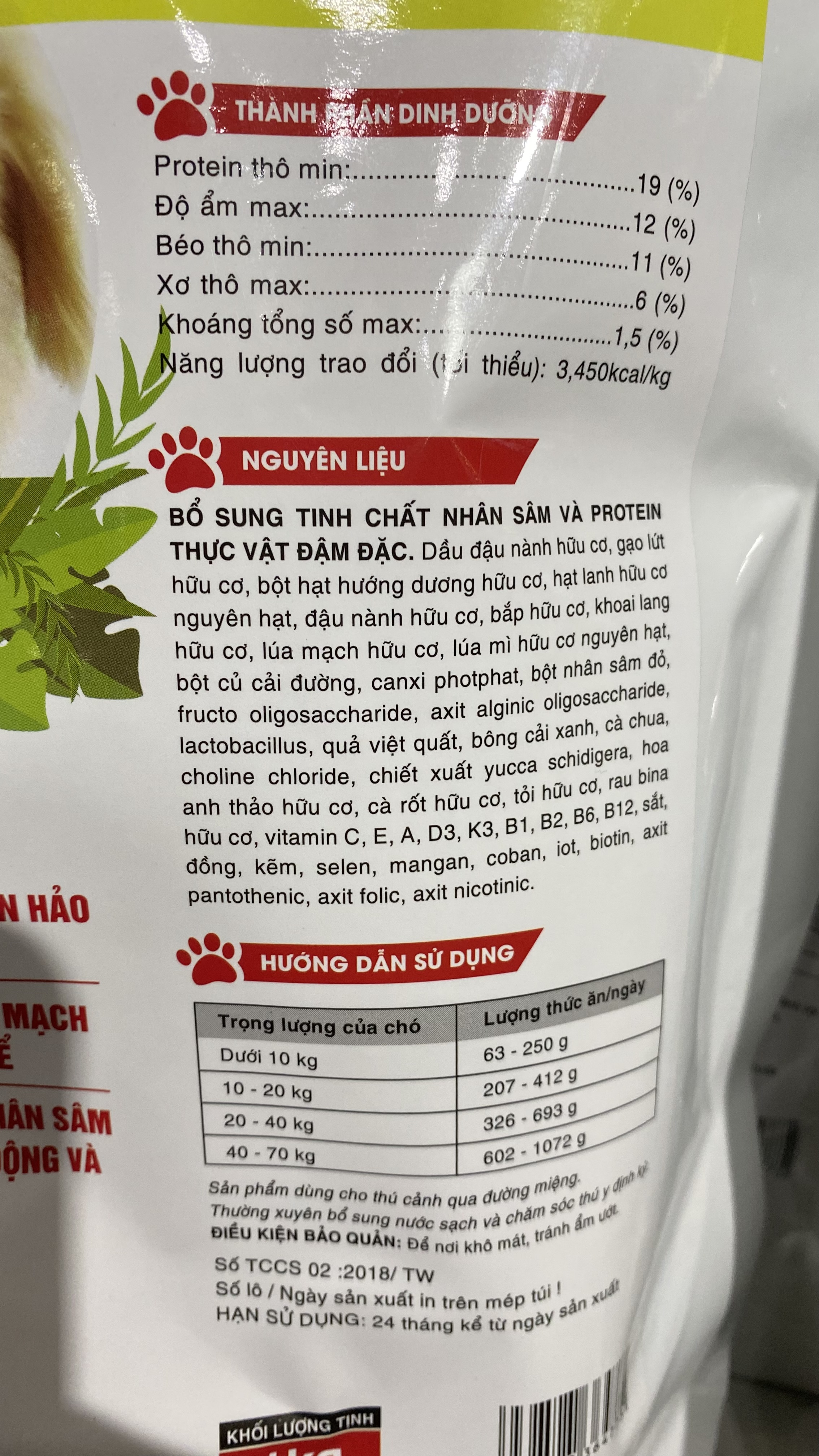 Thức Ăn Hạt Chay Cho Chó Ginseng Dog 86 Pure Vegan