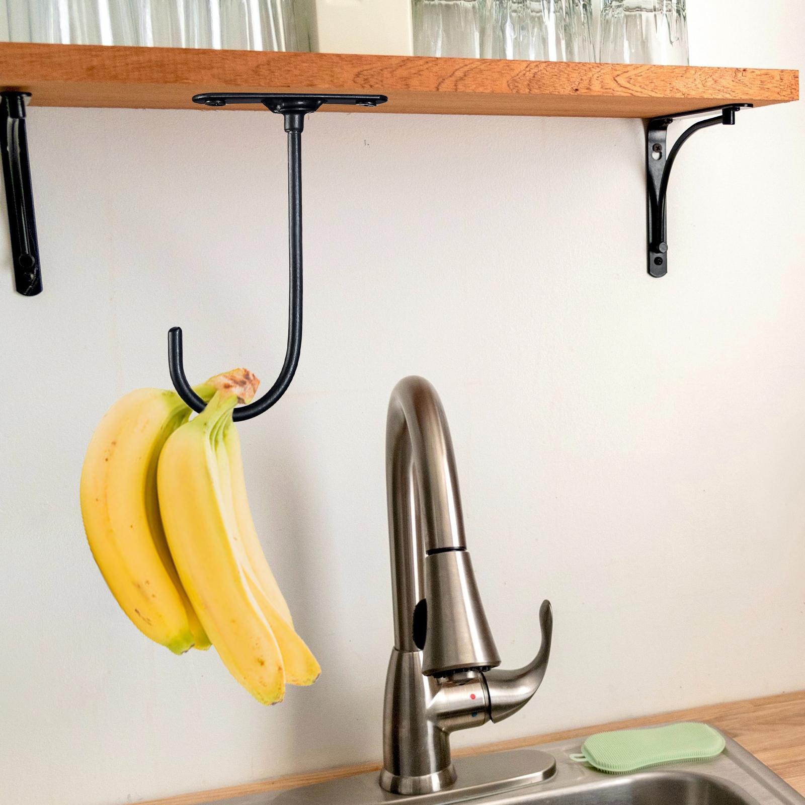 Grape Hanger, Hanging Fruit Basket Easy Installation Snack Modern Banana Hanger under Cabinet Hook, Banana hanging Hook for Kitchen, Dinning Room