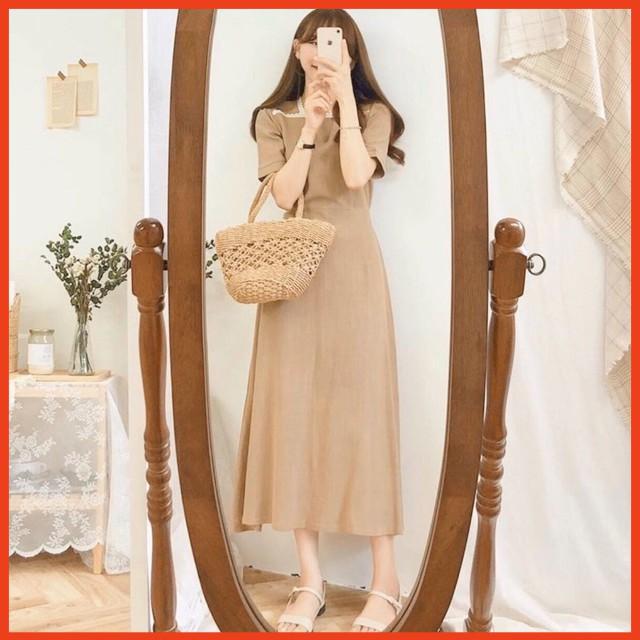 Đầm Suông Dài Viền Ren Nhiều Màu