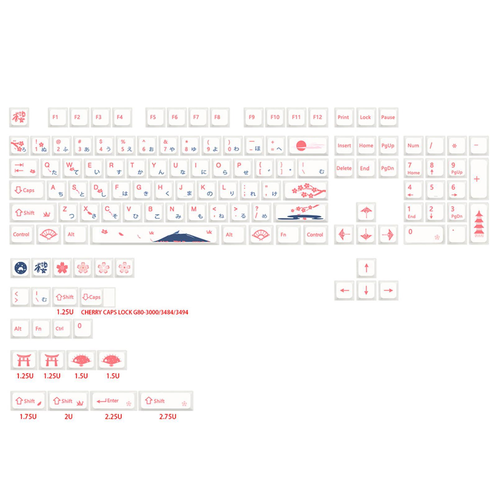 130 Keys  Japanese-keycap Japanese-keycap Standard