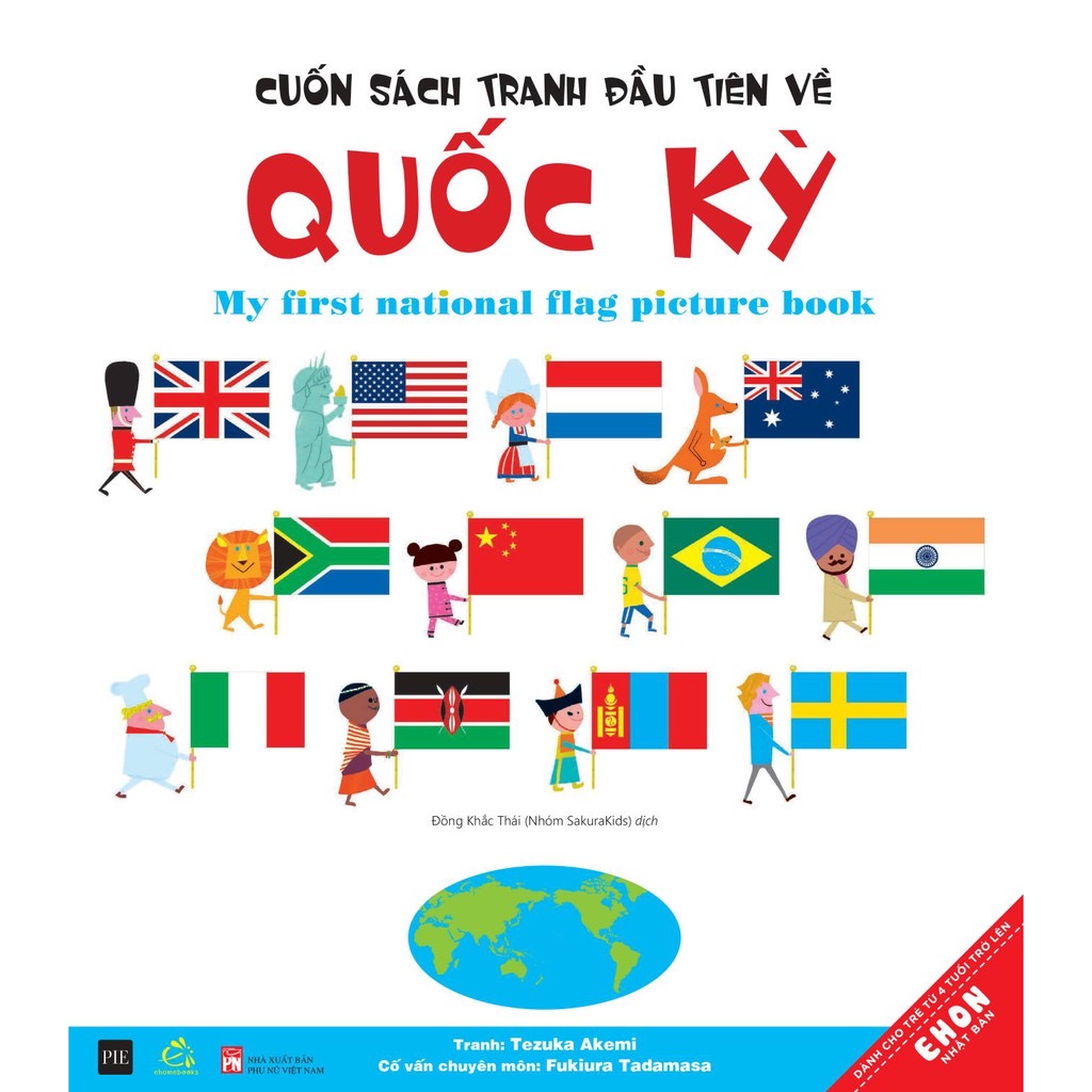 Sách Ehon Nhật Bản - Cuốn sách tranh đầu tiên về Quốc kỳ - Dành cho bé từ 4 tuổi - Ehomebooks