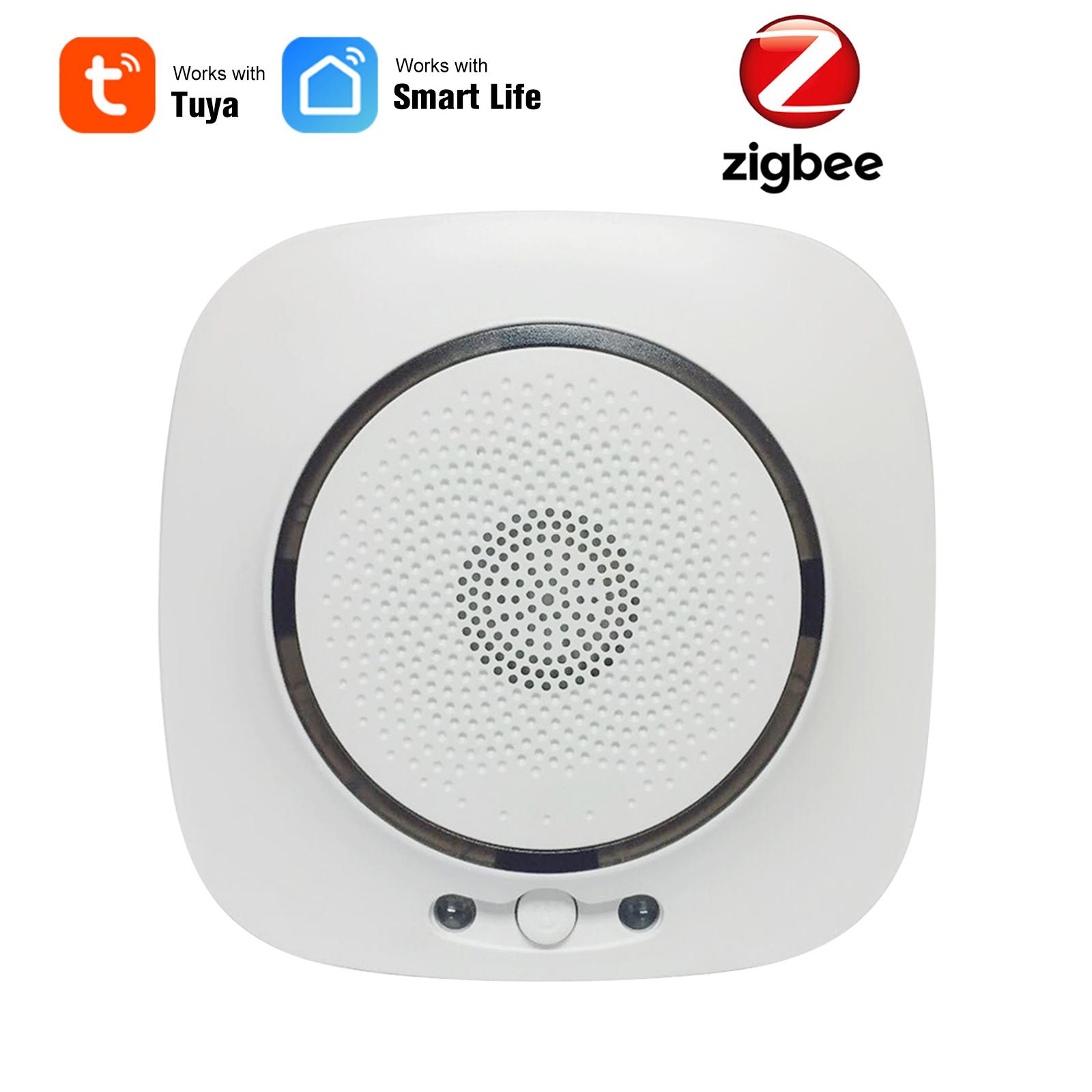 ZigBee Tuya Gas Detector Household Combustible Gas Natural CH4 Leak Detector Natural Gas Leak Tester Sniffer Sound Alarm APP Notification Pushing Tuya APP Remote Control
