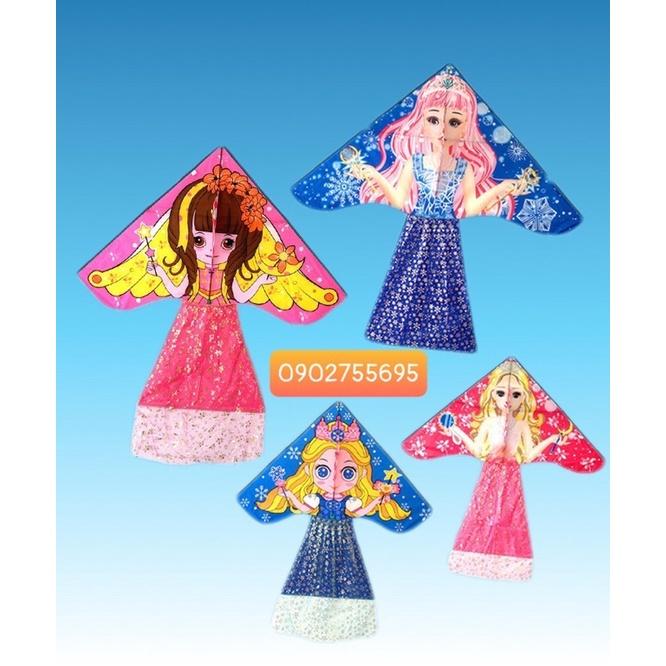 Diều búp bê barbie - Tặng tay cầm thả diều 150m dây + túi vải đựng (diều đẹp, diều thả, diều công chúa)