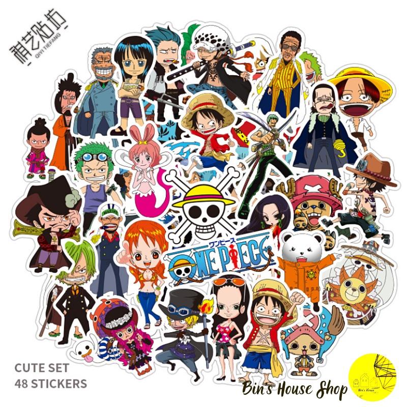 Bộ Sticker - Miến Dán Siêu Kute -Họa Tiết OnePice - Vua Hải Tặc