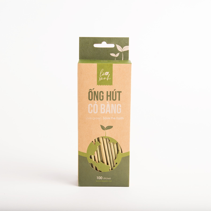 Ống Hút Cỏ Bàng - Hộp 100 ống Grass Straws