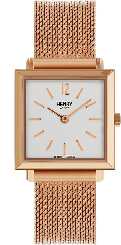 Đồng Hồ Nữ Dây Thép Không Gỉ Henry London HL26-QM-0264 Heritage Square (26mm) + Dịch Vụ Khắc Tên