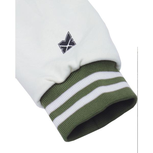 Áo Khoác Olive/Cream Chất Nỉ Varsity by Xfire