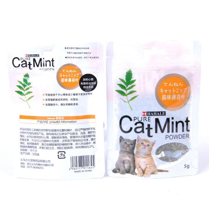 Túi catnip cho mèo, bạc hà mèo Catmint Ngáo Và Gâu Đần 5gr