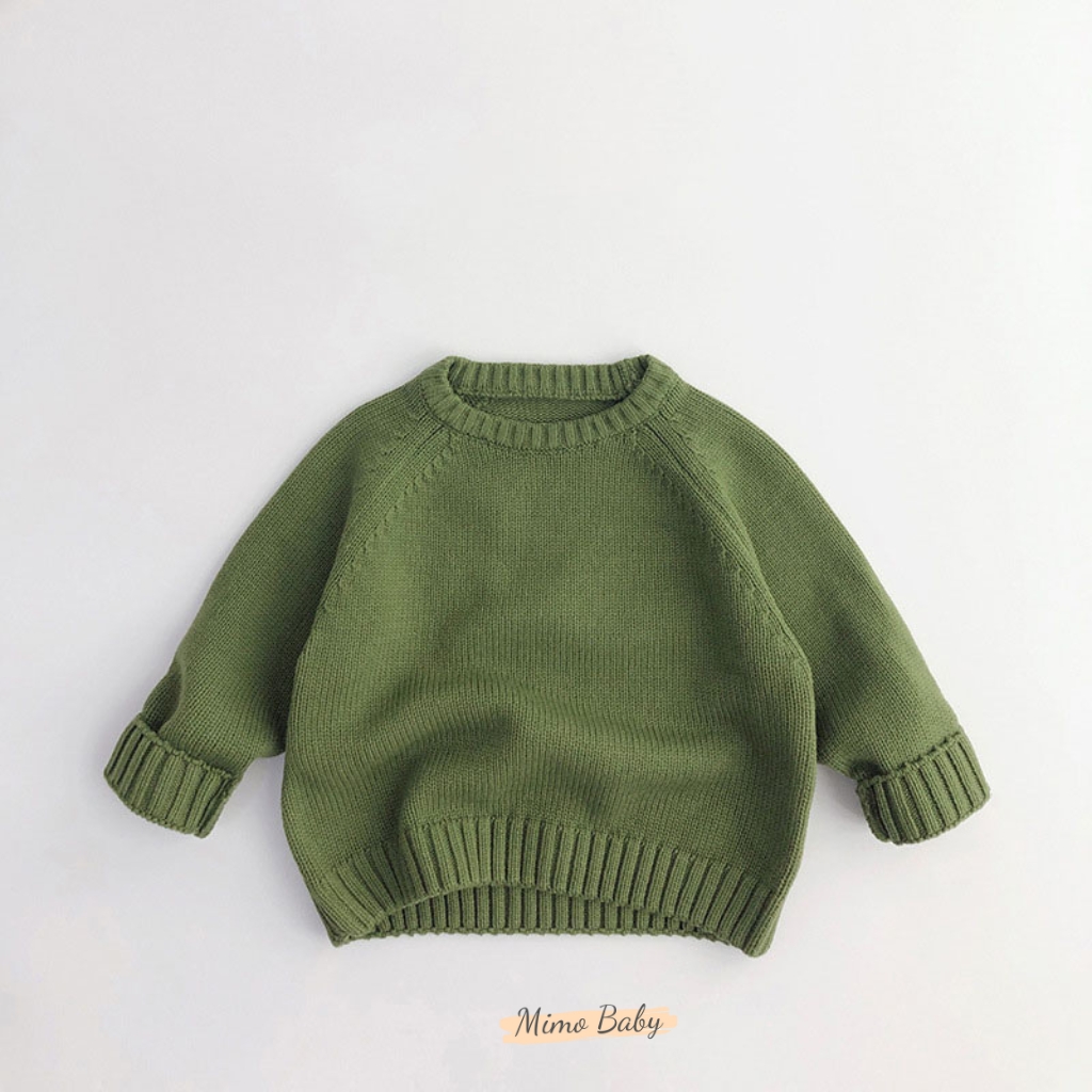 Áo len chui đầu cổ điển mùa thu đông phong cách Hàn Quốc cho bé Mimo Baby QA56