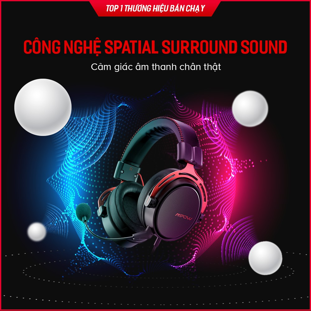 Tai Nghe Gaming Chụp Tai Headphone MPOW Air SE BH439A, Âm Thanh Vòm SPATIAL SURROUND SOUND, Tăng Cường Bass, Mic Lọc Nhiễu - Hàng Chính Hãng