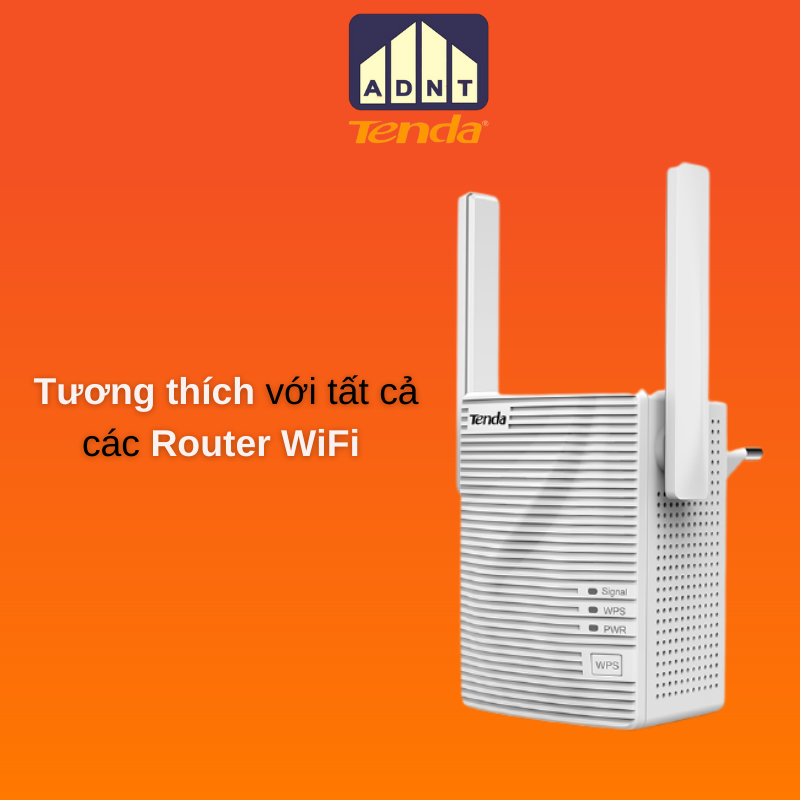 Bộ kích sóng wifi tốc độ 300 Mbps 2 râu repeater A301 Tenda hàng chính hãng