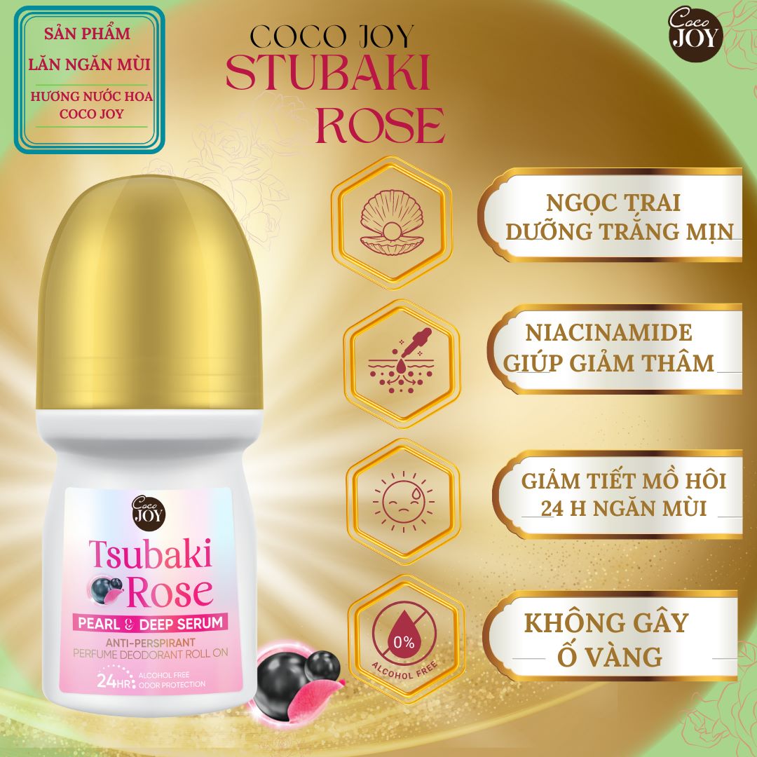 Lăn Khử Mùi Hương Nước Hoa  Rose 50ml - Coco Joy