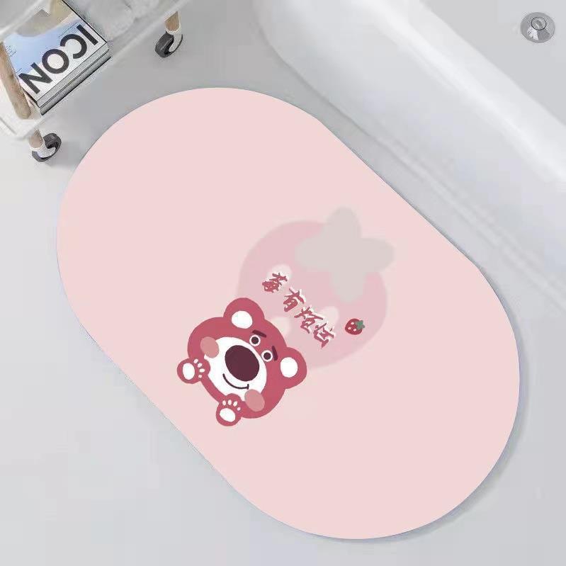 Thảm Chân Silicon Gấu LOTSO Hồng Siêu Cute Siêu Thấm Hút