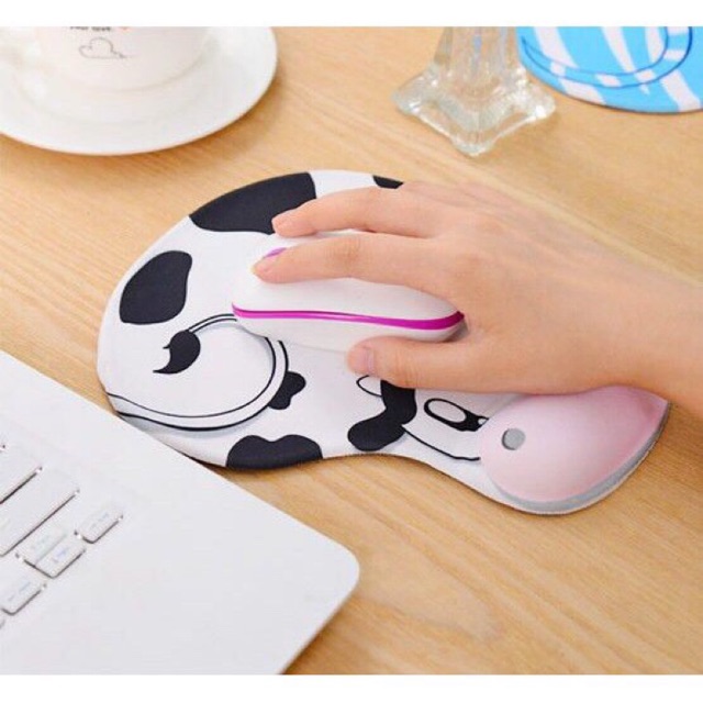 Miếng lót chuột có đệm đỡ cổ tay silicon 3D hình thú siêu mềm siêu dễ thương - Hàng chính hãng