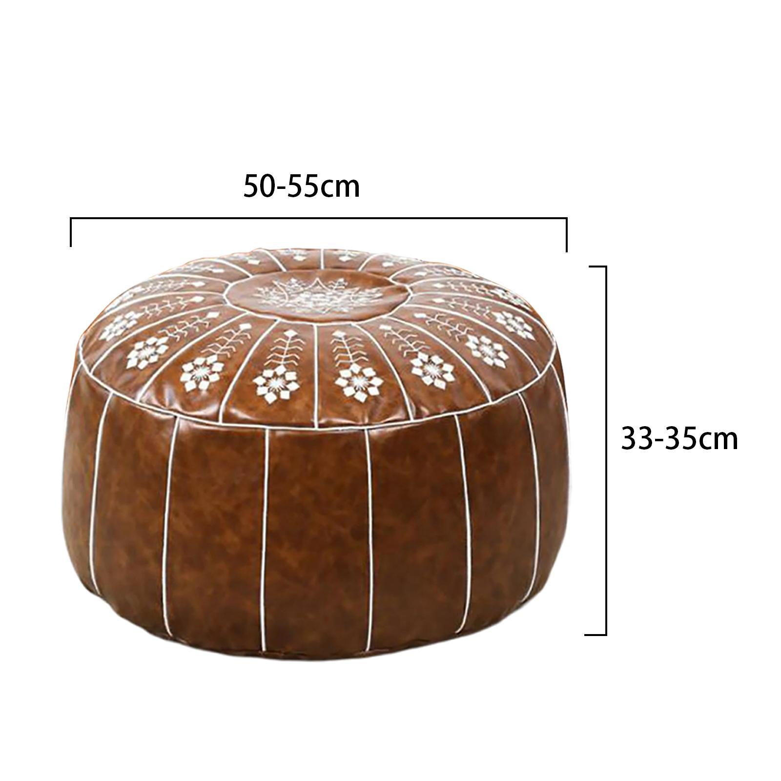 21inch Unstuffed Footstool Pouf Cover Morrocan Pouf Ottoman Cover for Bedroom Decor