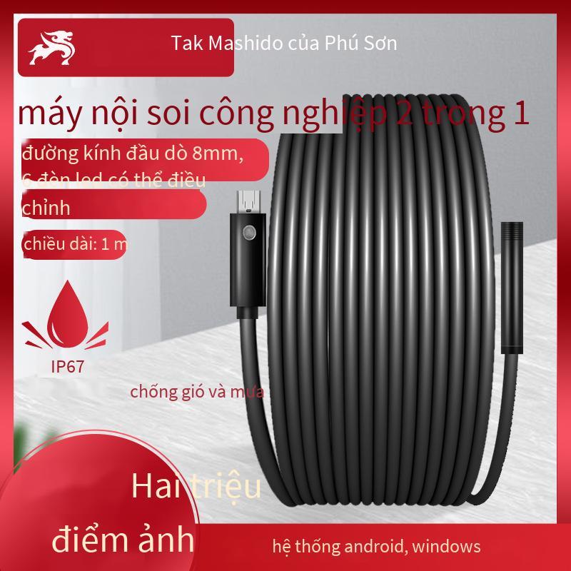Điện thoại di động 8 mm chống nước độ nét cao hai trong một thuận lợi nhất Máy nội soi Android 10 mét phát hiện công nghiệp mềm Máy nội soi máy tính điện thoại di động