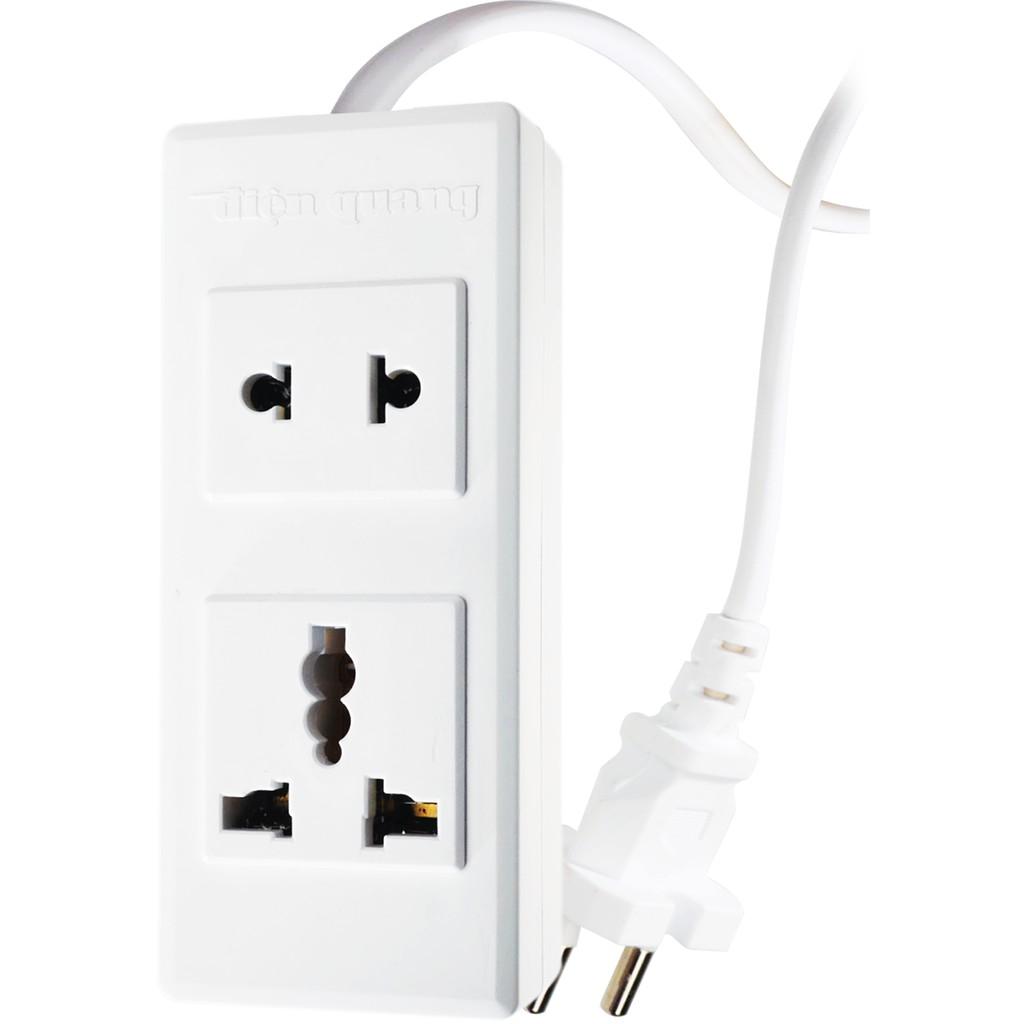  Ổ cắm Điện Quang ĐQ 001A-02 (2 lỗ)