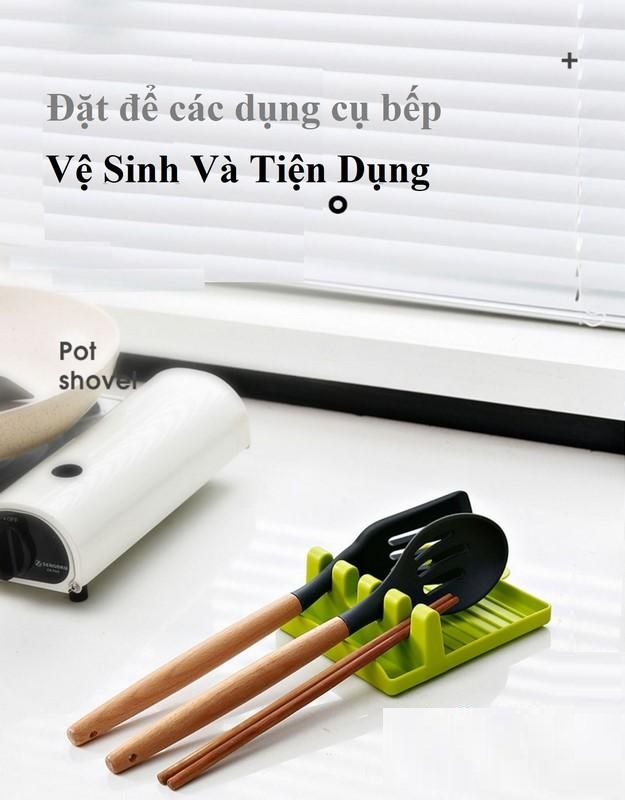 Giá đỡ nắp nồi khay gác giữ nắp nồi xoong dao thớt dụng cụ đũa bếp muôi muỗng múc canh ráo dầu và nước dễ dàng vệ sinh + Tặng kèm móc treo