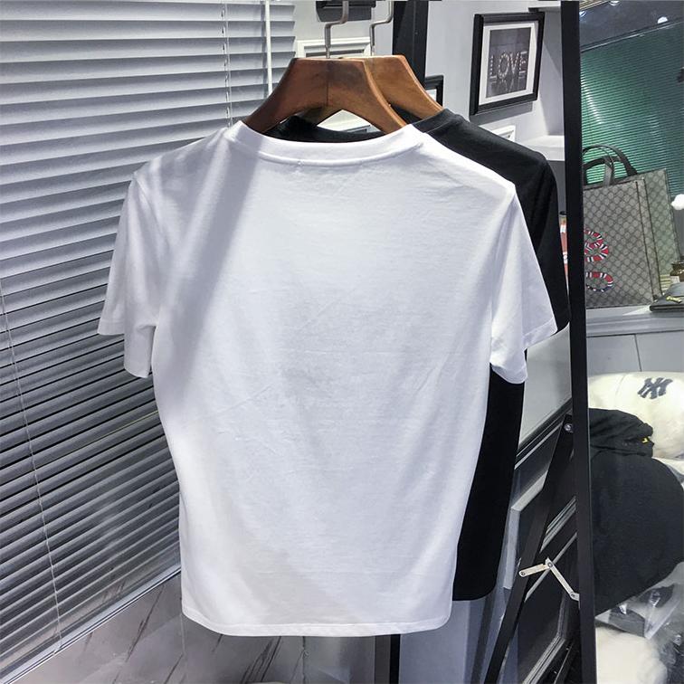 Áo thun Nam tay ngắn thiết kế logo trước ngực sang trọng chất liệu vải cotton cao cấp co giãn nhẹ mặc thoải mái dễ phối đồ phù hợp với xu hướng thời trang